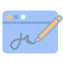 E-handtekening pictogram